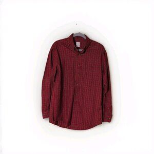 Brooks Brothers Plaid Button-Down Shirt Men’s Medium Red Black Long Sleeve